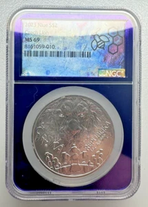2023 Niue Czech Lion S $2 NGC MS69  1oz  Silver Coin  # 8161059-010 - Picture 1 of 6