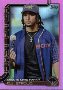 2025 Topps Series 1 - Pink Holo - #FP-10 C.J. Stroud First Pitch - Picture 1 of 1