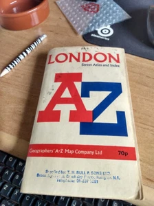 Vintage Geographers London A Z Street Atlas and Index book - Picture 1 of 5