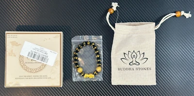 Pulsera Piedras Buda FengShui PiXiu Obsidiana Riqueza 10mm *Caja Abierta Foto 1 de 4