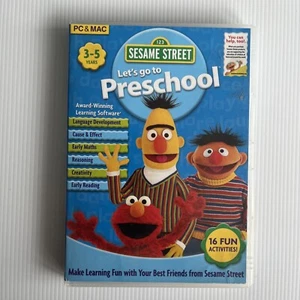 123 Sesame Street Let's Go To Preschool 3-5 Years Pc Cd-rom Game - Picture 1 of 4