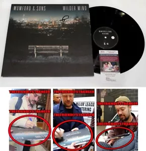 MUMFORD & SONS signed "WILDER MIND" Vinyl Album EXACT PROOF Marcus, Ted, Ben JSA - Picture 1 of 12
