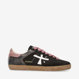 Award-winning women's black suede sneakers and pink details art. Stevend 6938 - Picture 1 of 6