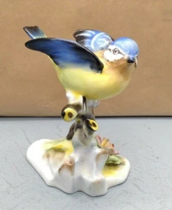 Lovely Rare Royal Adderley Blue Tit Porcelain Figurine Made In England SU1649 - Picture 1 of 9