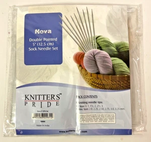 Knitter's Pride 5" Nova Double Pointed Needle Set 6 sizes 5 Each Size - Picture 1 of 1