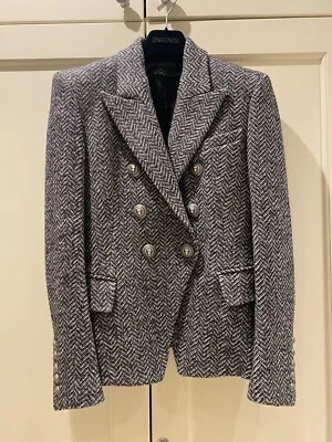Balmain Herringbone wool blend signature blazer size 38 - Image 1 of 4