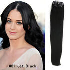 16''-24'' Double Drawn Micro Loop Ring Women Remy Real Human Hair Extensions 50S