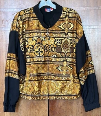 VTG Tail Women’s Silky Floral Print Bomber Jacket  Medium  OversizedY2K Fly Girl - Image 1 of 4