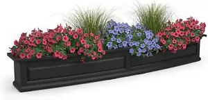 6-Foot Black Window Box with Water Reservoir - Picture 1 of 6
