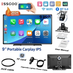 ESSGOO 9 Zoll Wireless Apple Carplay Android Auto Dashcam mit Rückfahrkamera 64G - Bild 1 von 13