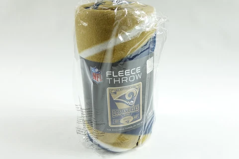 NFL Los Angeles Rams Unisex-Adult Fleece Throw Blanket, 50" x 60", Marque Cover