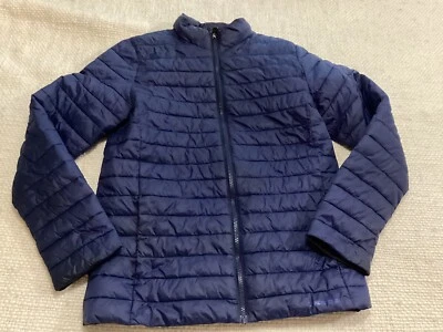 Lands End Girls Navy Blue  Featherweight Puffer Winter Coat Sz L. 14/16 - Image 1 of 4