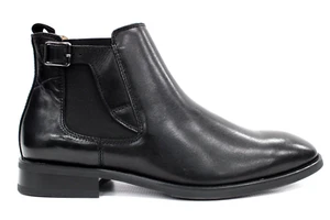 Men's Bansky Slip On Leather Black Chelsea Boot by La Milano B1241651 - Picture 1 of 8
