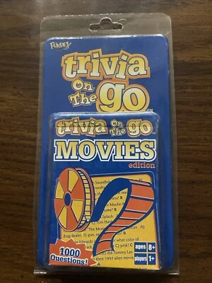 Trivia On The Go 1000 Questions MOVIES Edition Travel Card Games Fundex NIP 2004 - Image 1 of 2