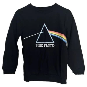 Pink Floyd Sweatshirt Youth Size 12 Black 90s Graphic Pullover Cotton Blend Rock - Picture 1 of 3