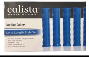 Calista Maria McCool Ion Hot Rollers Long Length Style Set 12 Rollers Clips New - Picture 1 of 1