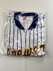 1980 Rawlings Jersey Men Medium Multicolor Pinstriped Milwaukee Brewers Baseball - Picture 1 of 4