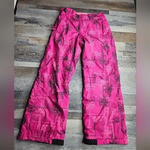 Columbia Girl's Snow Ski Pants Size 10/12 Youth Hot Pink Adjustable - Picture 1 of 9