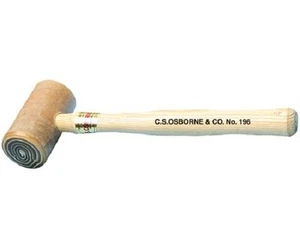 Mazo de cuero crudo cabeza sólida C S Osborne 196-1, sin estropear - Imagen 1 de 1