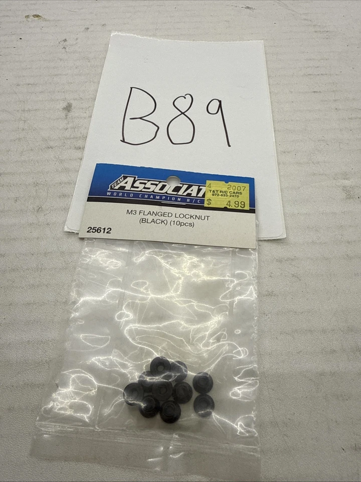 Team Associated M3 Flanged Locknuts, Black (10pcs) #25612 - Image 1 of 1
