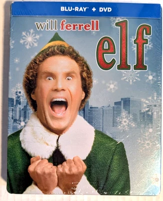Elf Steelbook Blu-ray + DVD & Bonus CD Soundtrack - Will Ferrell - New Sealed - Image 1 of 3