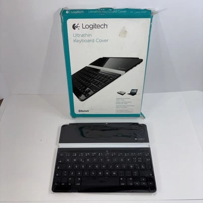Logitech Bluetooth Wireless Ultra Thin Keyboard Slim Cover Y-R0032 iPad 2 3 4  - Image 1 of 4