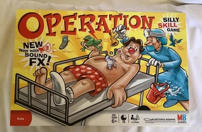 2008 Operation Silly Skill Game With Sound FX Hasbro MB Board Game - Image 1 of 4