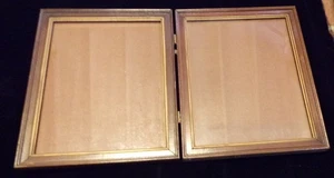 Vintage Foto 2-seitig Doppelklapprahmen Holz alt - schwer - Bild 1 von 15