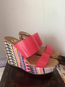 Giani Bini Platform Sandal, Size: 7.5, Color: Pink With Jute Colored Heel - Picture 1 of 5