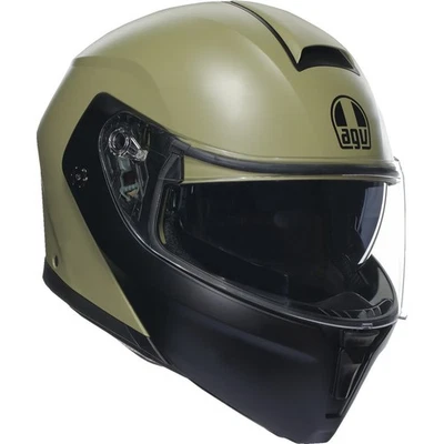 AGV Streetmodular Mono Helmet, Matte Green/Black, Street, Adventure Touring - Image 1 of 4
