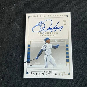 2020 Panini National Treasures Bo Jackson Retro Signatures Auto #21/25 - Picture 1 of 2