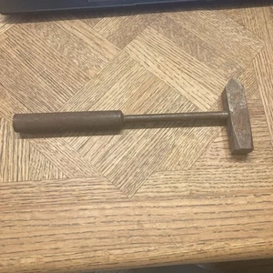 Vintage Unbranded All Iron Straight Peen Hammer 1LB 1.3OZ  9.25 inches - Picture 1 of 12