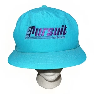 Cappello Swingster Vintage Berretto Snap Back Neon Blu Teal Pursuit Erbicida Made in USA - Foto 1 di 7