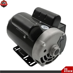 208V-230V 5/8" Shaft Diameter 5HP Electric Motor 3450 RPM Single Phase Motor - Picture 1 of 12