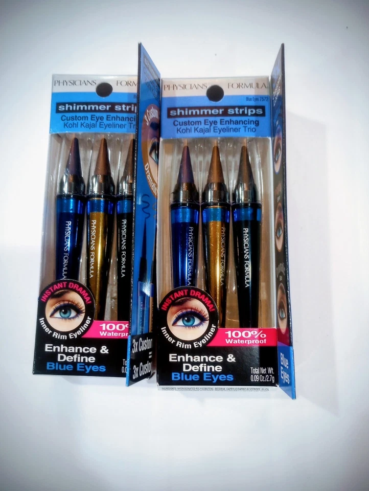 Physician's Formula Shimmer Strips Custom  Blue Eye Enhancing Trio 3X Lot - Image 1 of 1