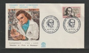 France 1963 SG1600 FDC (Paris) Celebrities-N.-L. Vauquelin (chemist) Red Cross F - Picture 1 of 1
