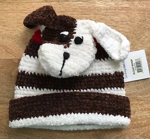 SAN DIEGO HAT CO Beanie Unisex 0-6 M PUPPY DOG Winter Hat Daylee Crochet NWT - Picture 1 of 2