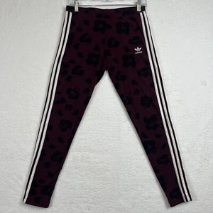 adidas Originals Damen Allover Print Tights Maroon Black EC1908 Medium - Bild 1 von 9