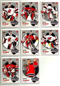 2009-10 OBERDECK HOCKEY HEROES MARTIN BRODEUR 8 Karten Einsatz Set NJ Devils - Bild 1 von 1
