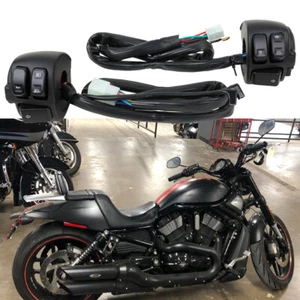 1" Handlebar Control Switch Wire Harness For Harley Sportster Dyna Softail V-ROD - Foto 1 di 7