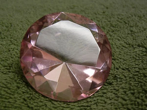 Decorative Brilliant-cut Acrylic Gem, light rose - Picture 1 of 3
