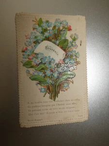 carte Fantaisie bouquet fleurs souvenir avec volet s'ouvrant sur une enfant - Foto 1 di 2