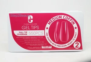 Clara Colores - Cobertura Punta Completa 550 piezas - Puntas de Gel Ataúd Medianas #2 - Imagen 1 de 2