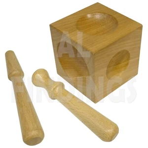 Watch Jewellers 2" Dapping block wooden wood holes doming forming tool - Picture 1 of 4