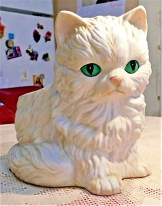 VINTAGE MID-20th CENTURY NAPCO CERAMIC WHITE KITTEN PLANTER - TAIWAN - Picture 1 of 6