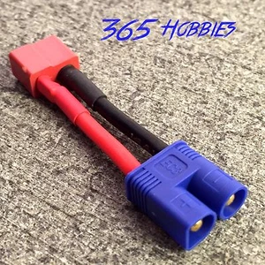 QTY-(1) Male Losi EC3 to Female Deans T-Plug Connector Adapter E-Flite Tenergy - Bild 1 von 6