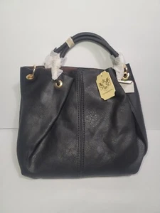 Large Handbag Republic Black Vegan Handbag Strap Purse 2 In 1 NWT - Picture 1 of 10