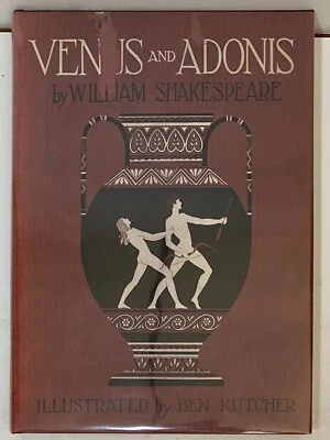 Venus and Adonis by William Shakespeare, Illustrated by Ben Kutcher 1930 HCDJ - Image 1 of 4