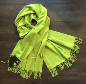 Alexander McQueen LP 870€! 100% Kaschmir-Schal hellgrün limettengrün NEU!! - Bild 1 von 8