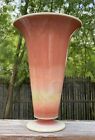 Tiffin Art Glass Coral Slag Orange Vase 10 1/4” Tall and 7 1/4” Wide